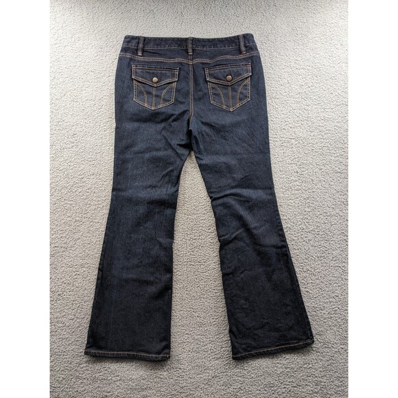 Ann Taylor LOFT Women's size 10 Dark Wash Denim Flare Jeans - Picture 7 of 14